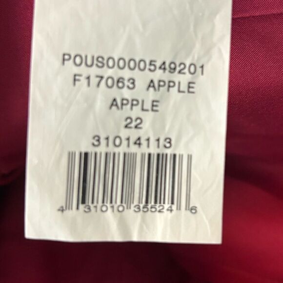 David's Bridal One Shoulder Lace Bodice Long Maxi Dress Size 22 Apple Red - Picture 12 of 14